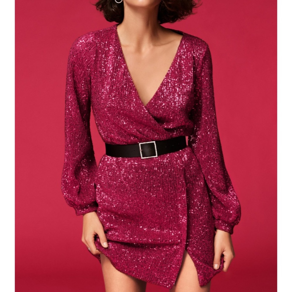 Sparkly wrap dress